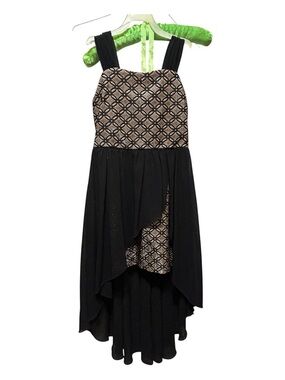 Amy Byer Black and Gold High-Low Girls' Dress